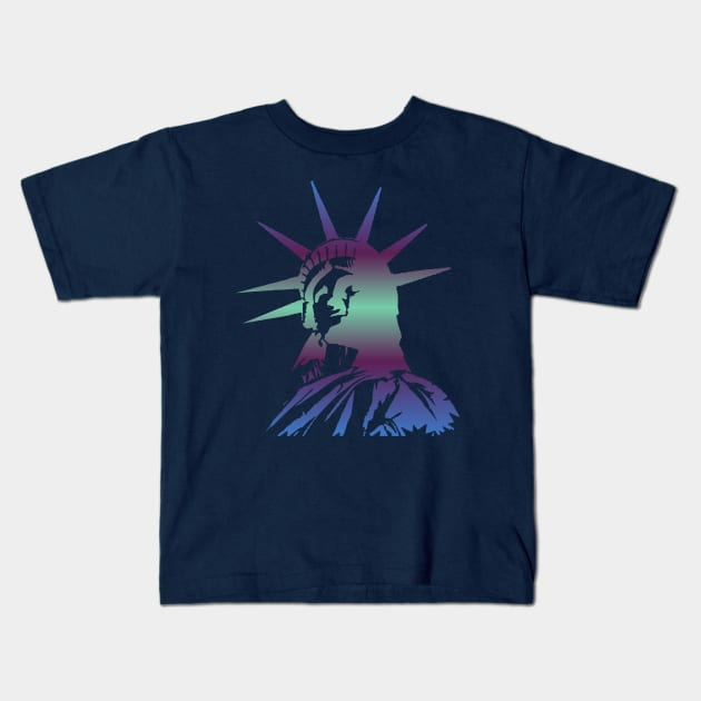 Lady Liberty Kids T-Shirt by djmrice